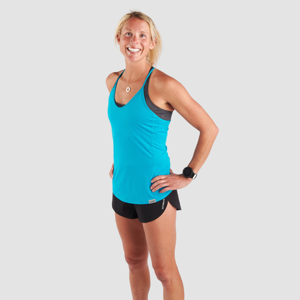 Ultimate Direction Womens Running Top Size Large Amelia Boone Tank Paradise Blu